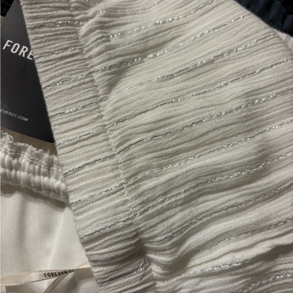 Forever 21 White Jumpsuit with Silver Accents - Picture 10 of 12